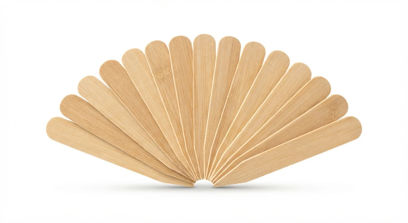 White background image of bamboo plant labels set