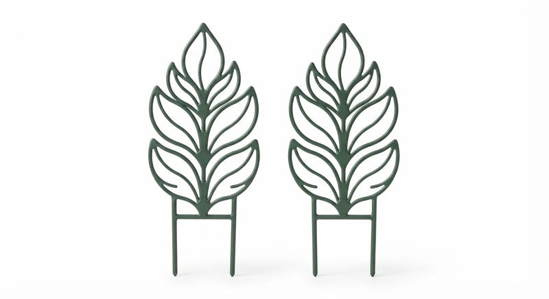 White background image of leaf support trellis set