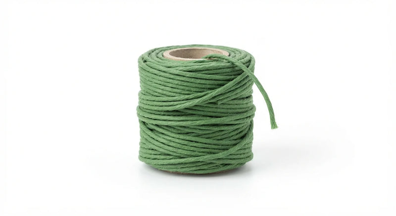 White background image of reusable soft twist plant ties roll