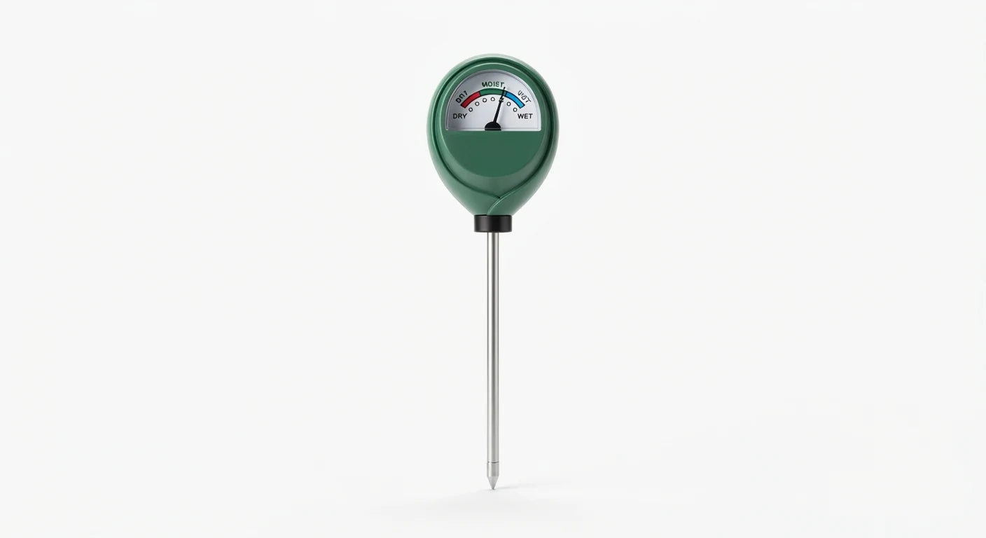 White background image of soil moisture meter