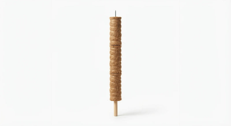 White background image of stackable moss pole set for climbing houseplants