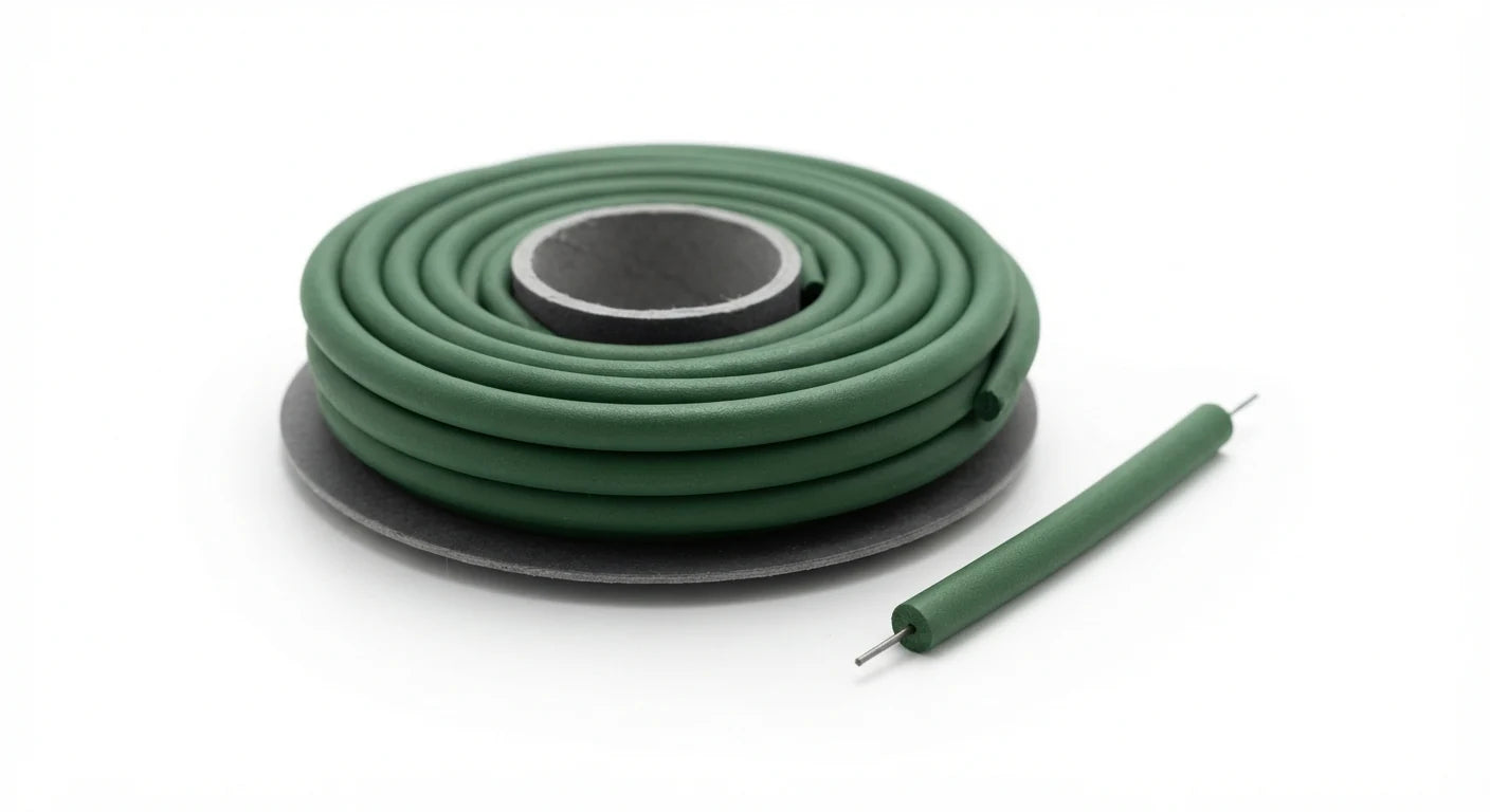 Reusable Soft Twist Plant Ties Roll shown in use with an indoor plant setup
