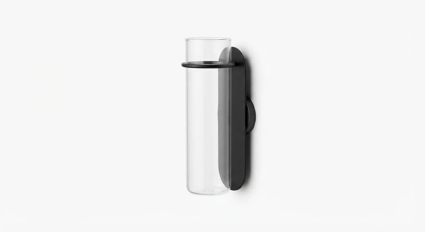Magnetic Wall Propagation Vase Set for Plant Cuttings shown in use with an indoor plant setup