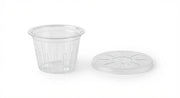 Rooting Cups with Slotted Support Lids for Cuttings shown in use with an indoor plant setup
