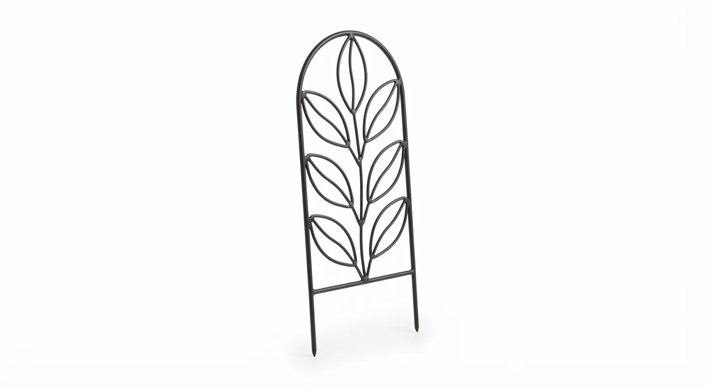 Leaf Support Trellis Set for Climbing Houseplants shown in use with an indoor plant setup