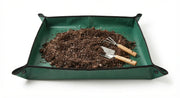 Alternate angle of potting soil mix mat set for indoor plant care