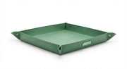 Alternate angle of foldable potting tray for indoor repotting