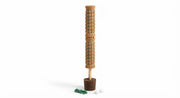 Alternate angle of stackable moss pole set for climbing houseplants