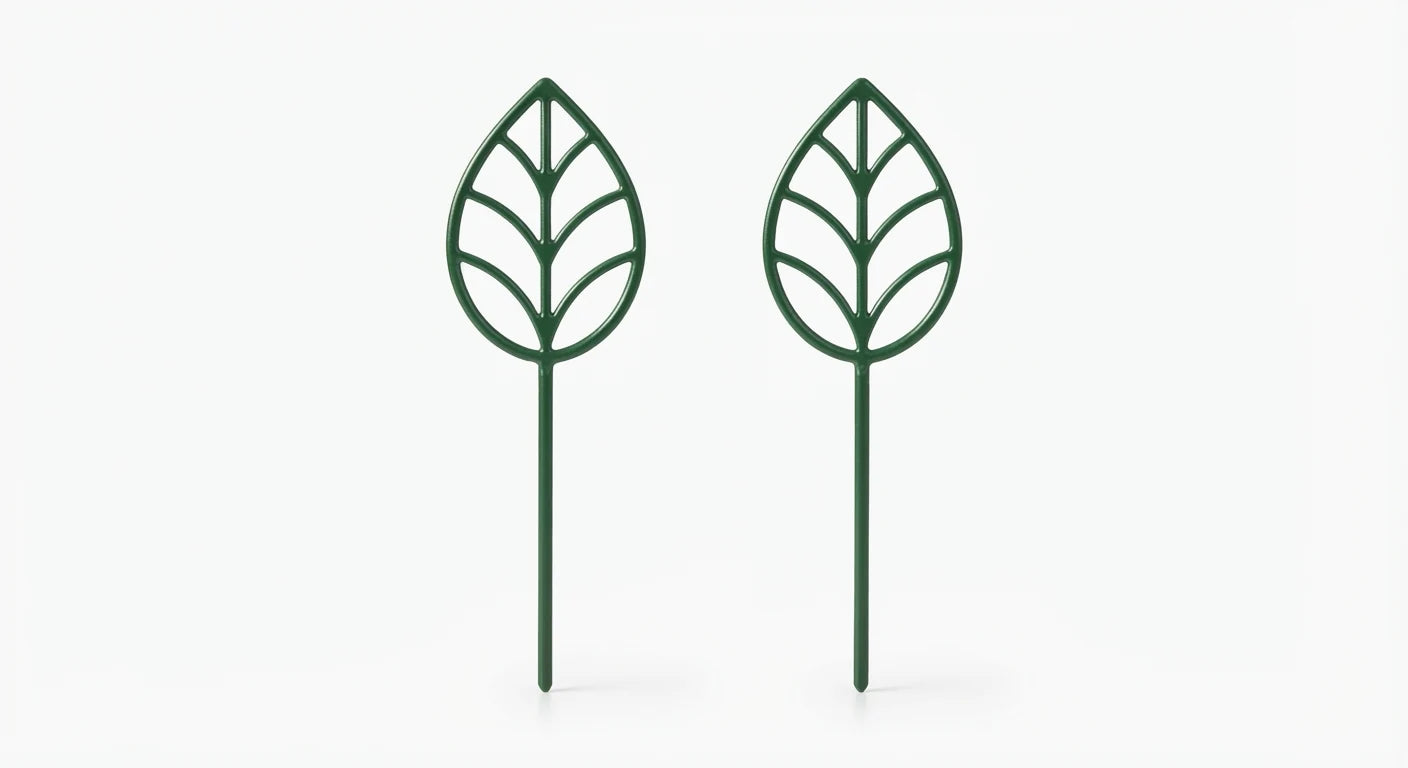 Alternate angle of leaf support trellis set for climbing houseplants