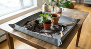 Potting Soil Mix Mat Set for Indoor Plant Care in a real plant-care setting