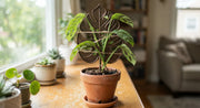 Leaf Support Trellis Set for Climbing Houseplants in a real plant-care setting