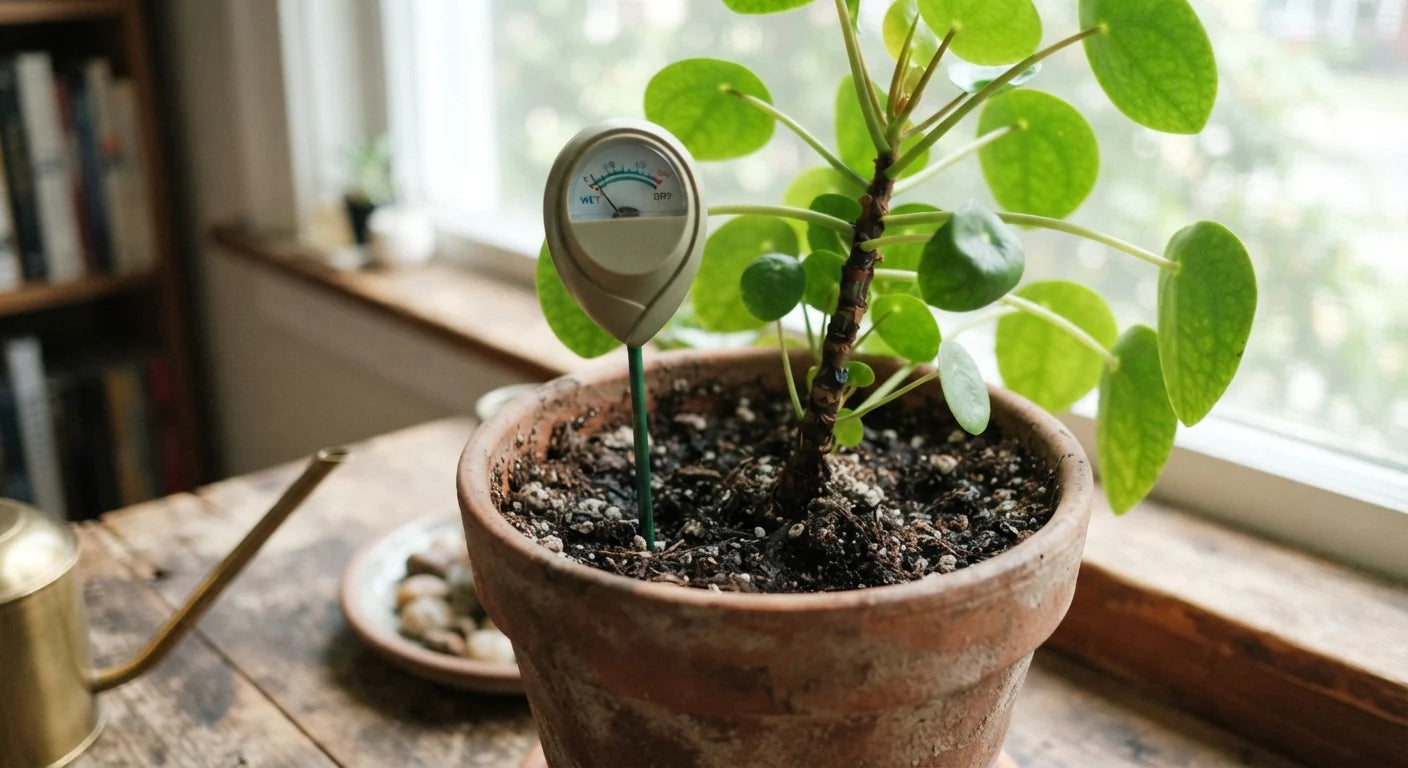 White background image of soil moisture meter